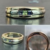 Sapphire and Peridot Gents Band image