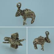 Vintage Gold Medium Sized Donkey Charm image