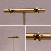 Yellow Gold Star Stud Earrings image