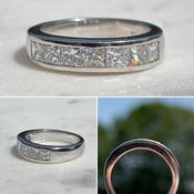 Princess Cut Diamond Band