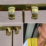 Gold Diamond Hoops image