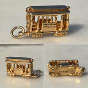 Yellow Gold Tram Charm image