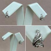 White Gold Stud Earrings image