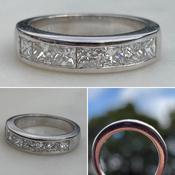 Diamond Princess Cut Wedding Band image