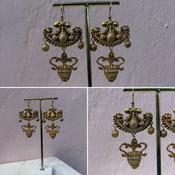 Ornate Gold Vermeil Drop Earrings image