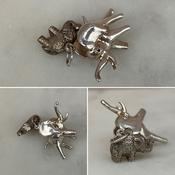 Vintage Silver Twin Elephant Charm image