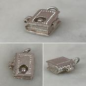 Vintage Silver Book Charm image