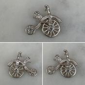 Vintage Silver Penny Farthing Bike
