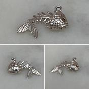 Vintage Silver Fishbone Charm image
