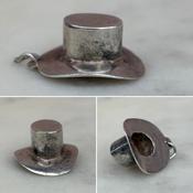 Vintage Silver Top Hat Charm image