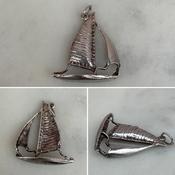 Vintage Silver Sailboat Charm image