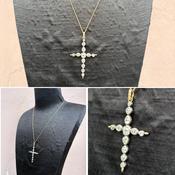 Georgian Diamond Cross Pendant