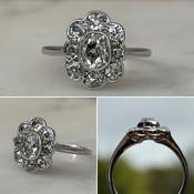 Diamond Art Deco Ring