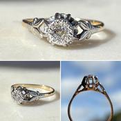 Ornate Diamond Solitaire Ring image
