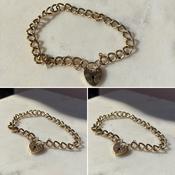 Vintage Gold Padlock Bracelet image