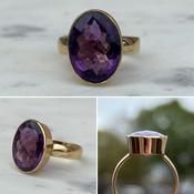 Amethyst and Gold Ring image
