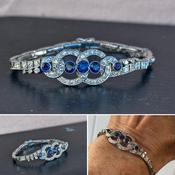 Antique Diamond and Sapphire Bracelet
