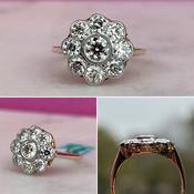 Diamond Daisy Cluster Ring