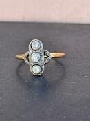 Art Deco Three Stone Ring image