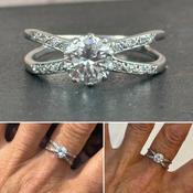 Vintage Crossover Diamond Ring