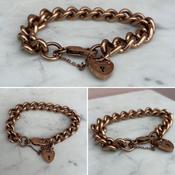 Vintage Rose Gold Curb Bracelet image