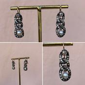 Antique Pearl and Diamond Drop Earrings image