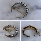 Antique Crescent Moon brooch image