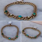 Antique Turquoise Curb Bracelet image