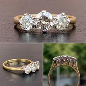 Joan: Three Stone Diamond Ring