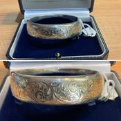 Vintage Silver Thick Slave Bracelet image