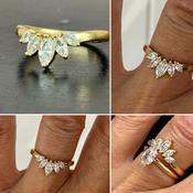 Tiara Ring. Marquise Wedding design. image
