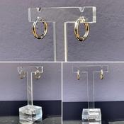 Yellow Gold Polished Round Hinged Hoop Earrings image