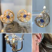 Antique Gold Clover Earrings