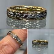 Celtic Knot Platinum &amp; Gold Ring image
