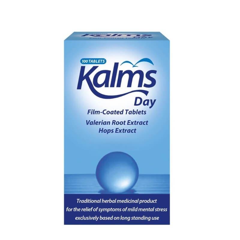 Kalms Day Tablets 100 Pack - Valerian Root & Hops Extract for Relief of Mild Mental Stress