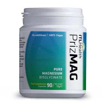 PrizMag Magnesium Bisglycinate 90 Capsules - Promotes Restful Sleep, Vegan