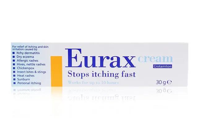 Eurax Cream for Itching, Dermatitis, Eczema, Rashes - 30g - Stops Itching Fast