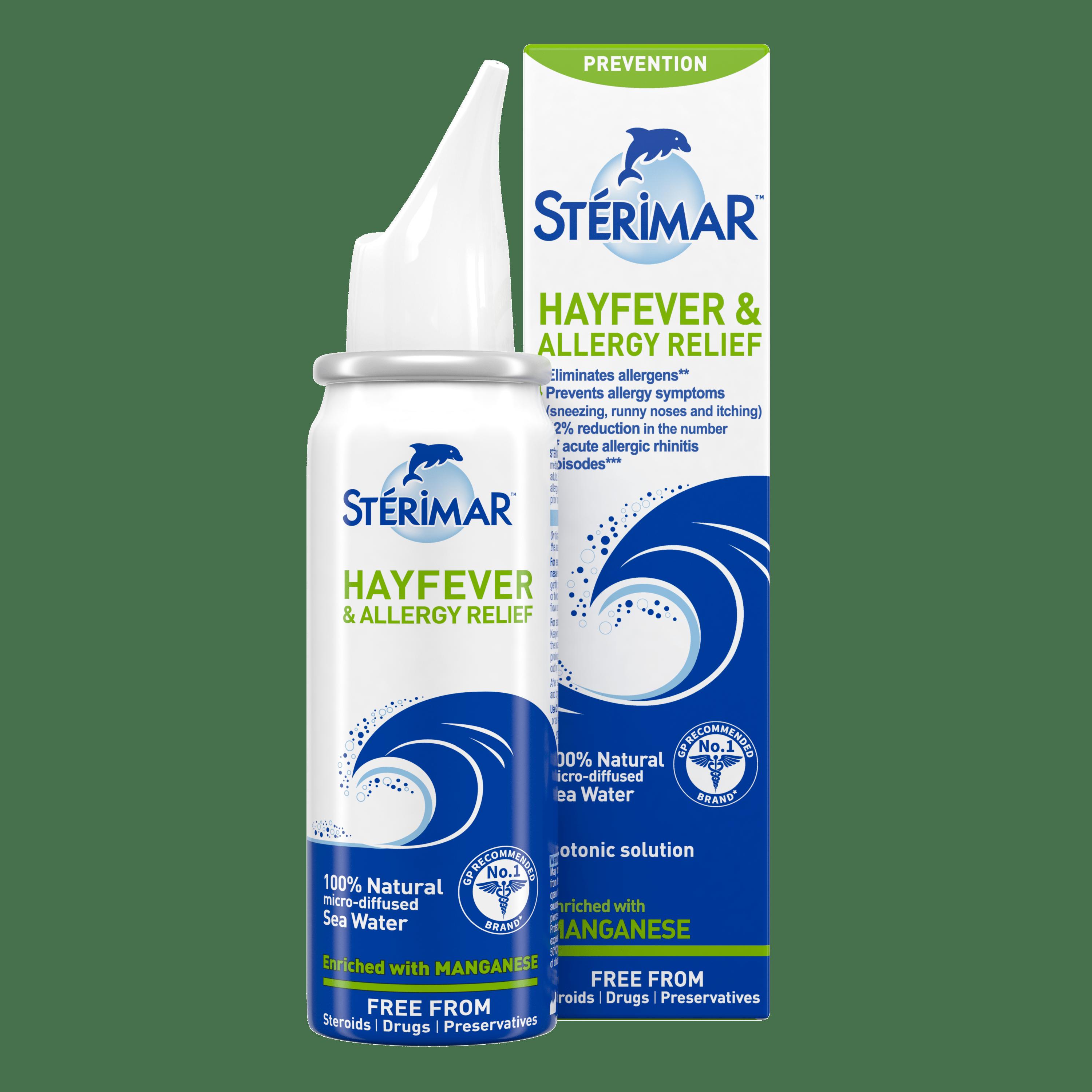 Sterimar Hayfever & Allergy Relief Nasal Spray 50ml - Eliminates allergens, Prevents allergy symptoms, 100% Natural Sea Water