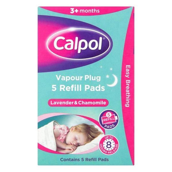 Calpol Vapour Plug Refill Pads 5 Pack - Lavender & Chamomile, Easy Breathing, 3+ months, Up to 8 Hours Release