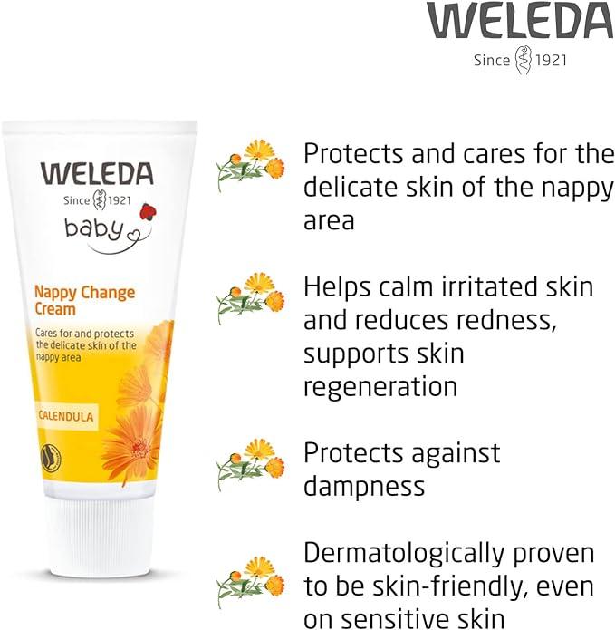Weleda Baby Calendula Nappy Change Cream 75ml - Protects Delicate Skin