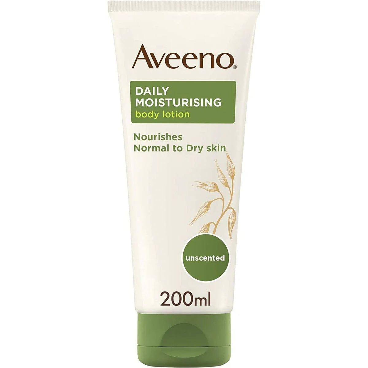 Aveeno Daily Moisturising Body Lotion 200ml, Normal to Dry Skin, Unscented