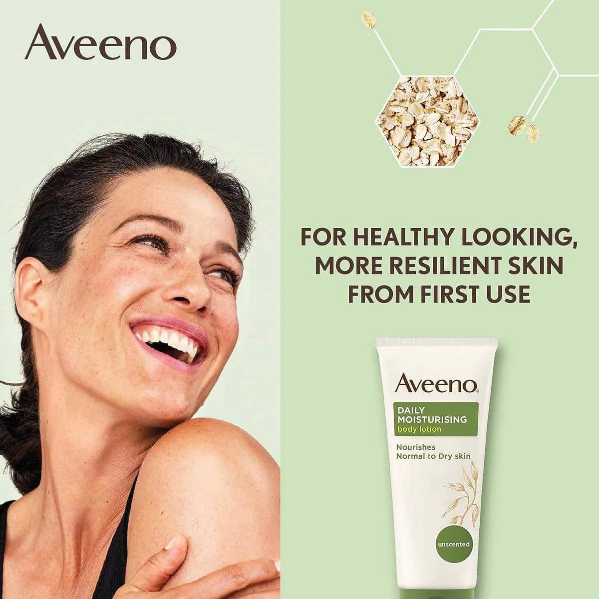 Aveeno Daily Moisturising Body Lotion 200ml, Normal to Dry Skin, Unscented
