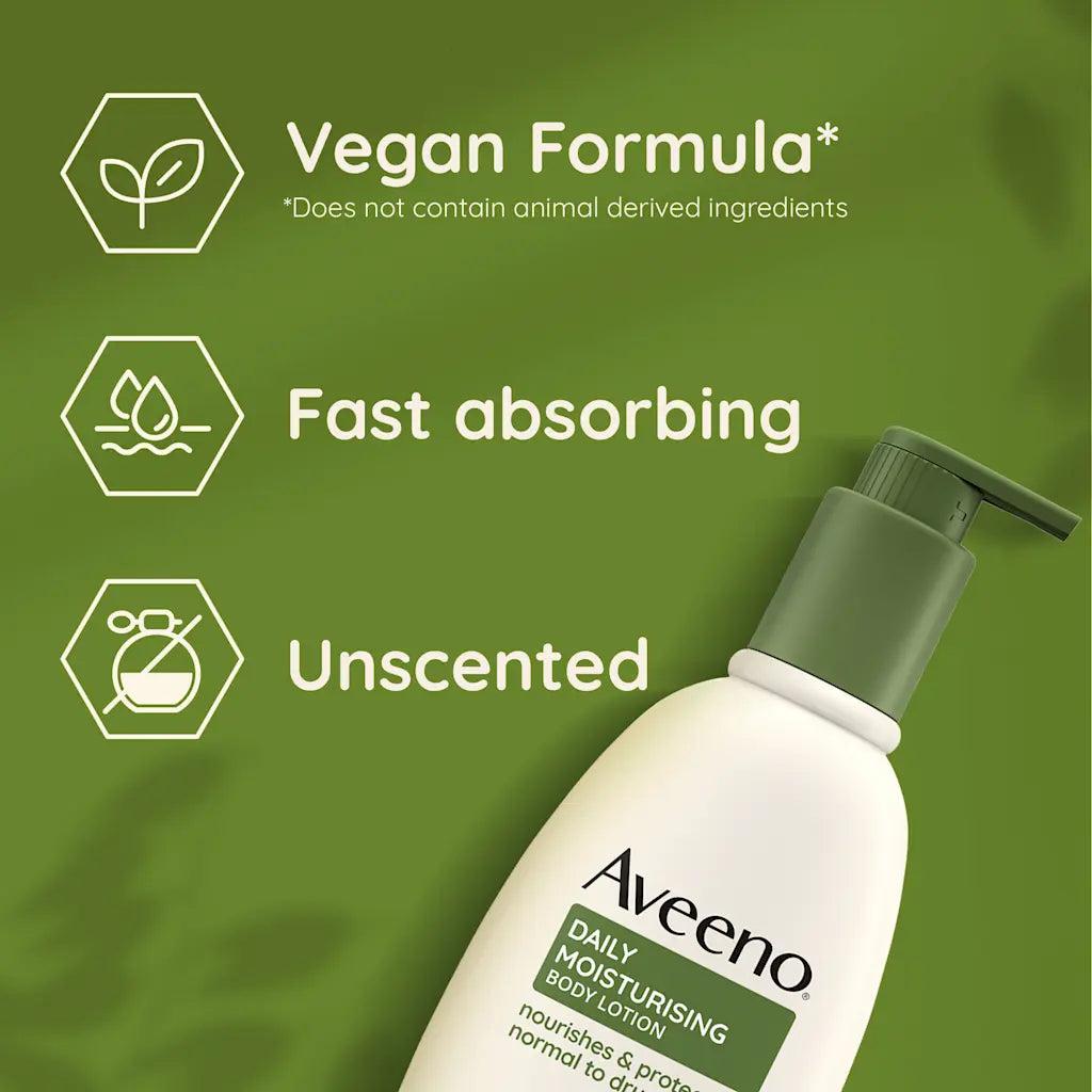 Aveeno Daily Moisturising Body Lotion 300ml for Normal to Dry Skin - Nourishes & Protects