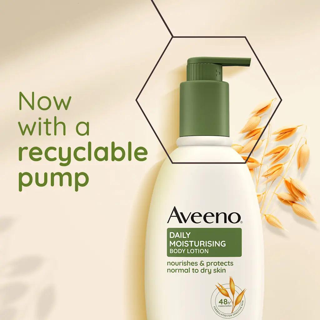 Aveeno Daily Moisturising Body Lotion 300ml for Normal to Dry Skin - Nourishes & Protects