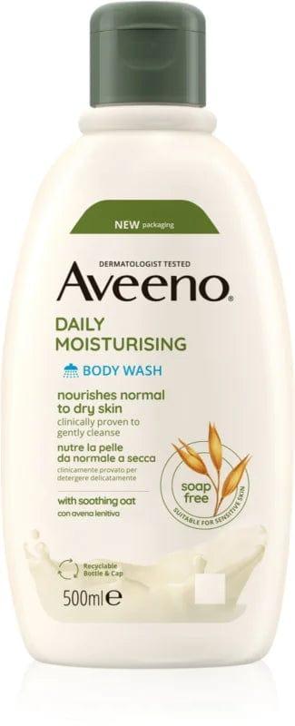 Aveeno Daily Moisturising Body Wash 500ml - Nourishes Normal to Dry Skin, Clinically proven to gently cleanse without drying, Soap Free