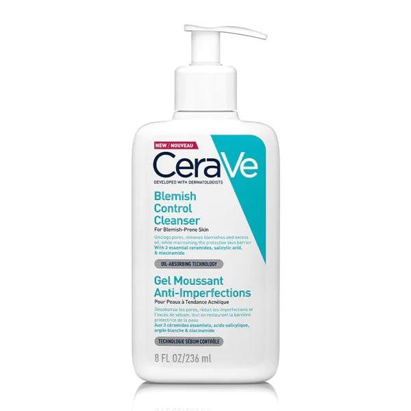 CeraVe Blemish Control Cleanser 236ml - Unclogs Pores, Removes Blemishes, Oil-Absorbing, Salicylic Acid, Niacinamide, Ceramides