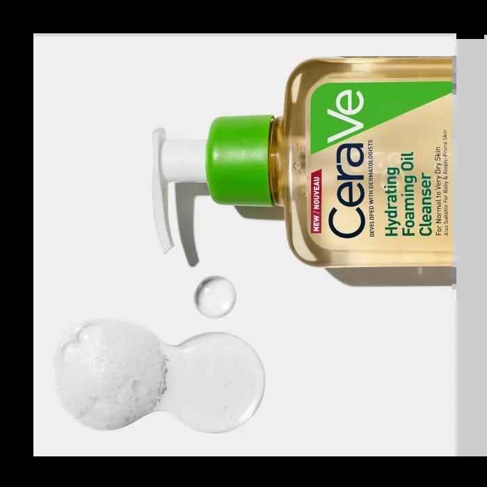 CeraVe Hydrating Foaming Oil Cleanser 236ml for Normal to Very Dry Skin, Fragrance Free