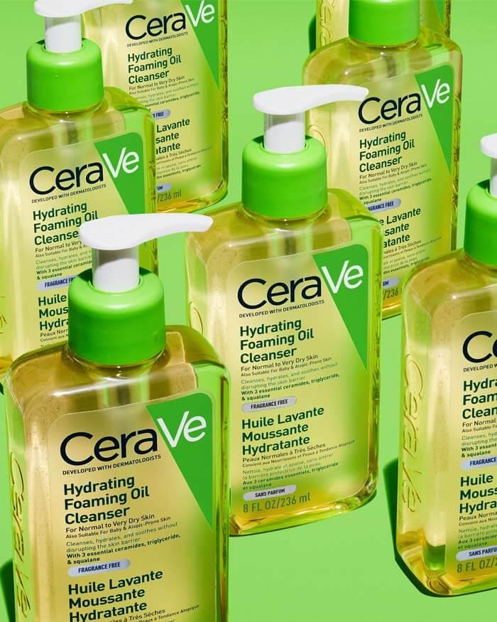 CeraVe Hydrating Foaming Oil Cleanser 236ml for Normal to Very Dry Skin, Fragrance Free