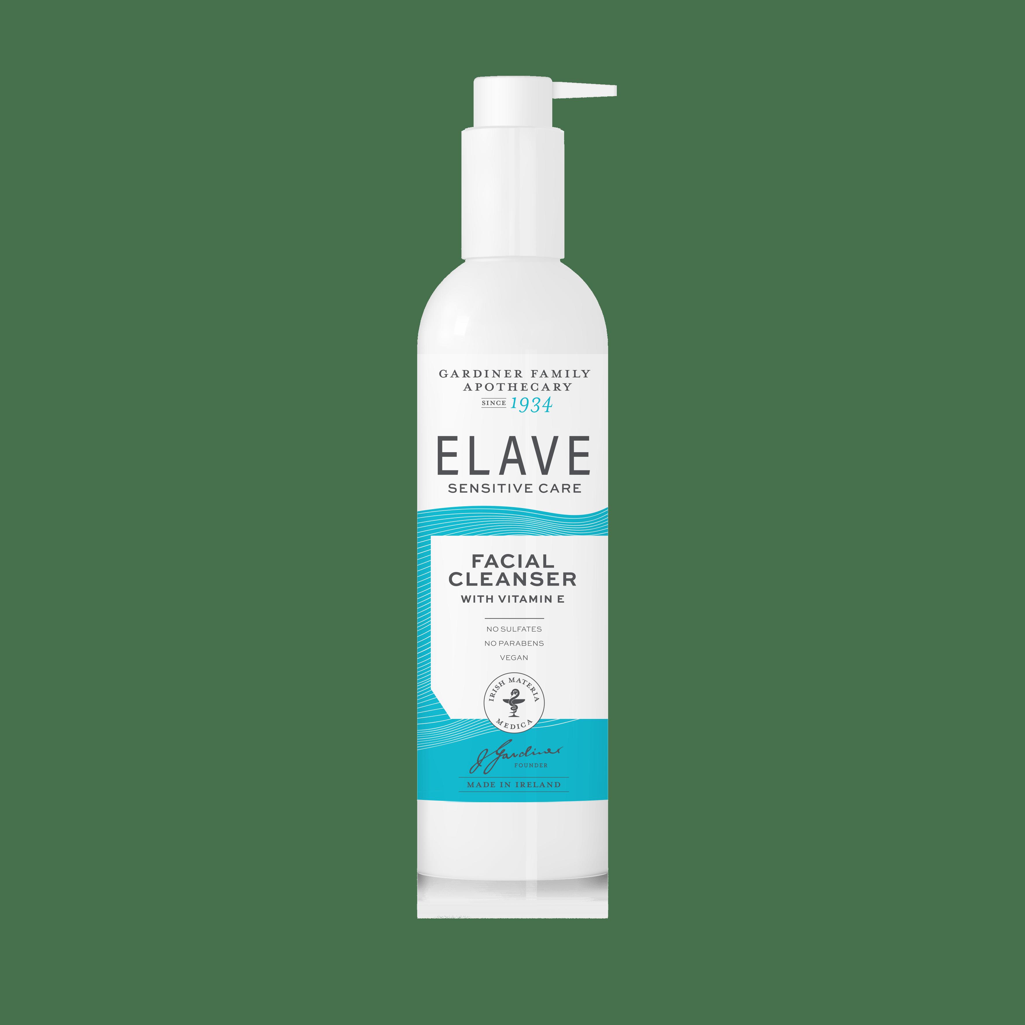 Elave Sensitive Facial Cleanser 250ml - Sulfate-Free, Dermatological, Paediatrician Approved