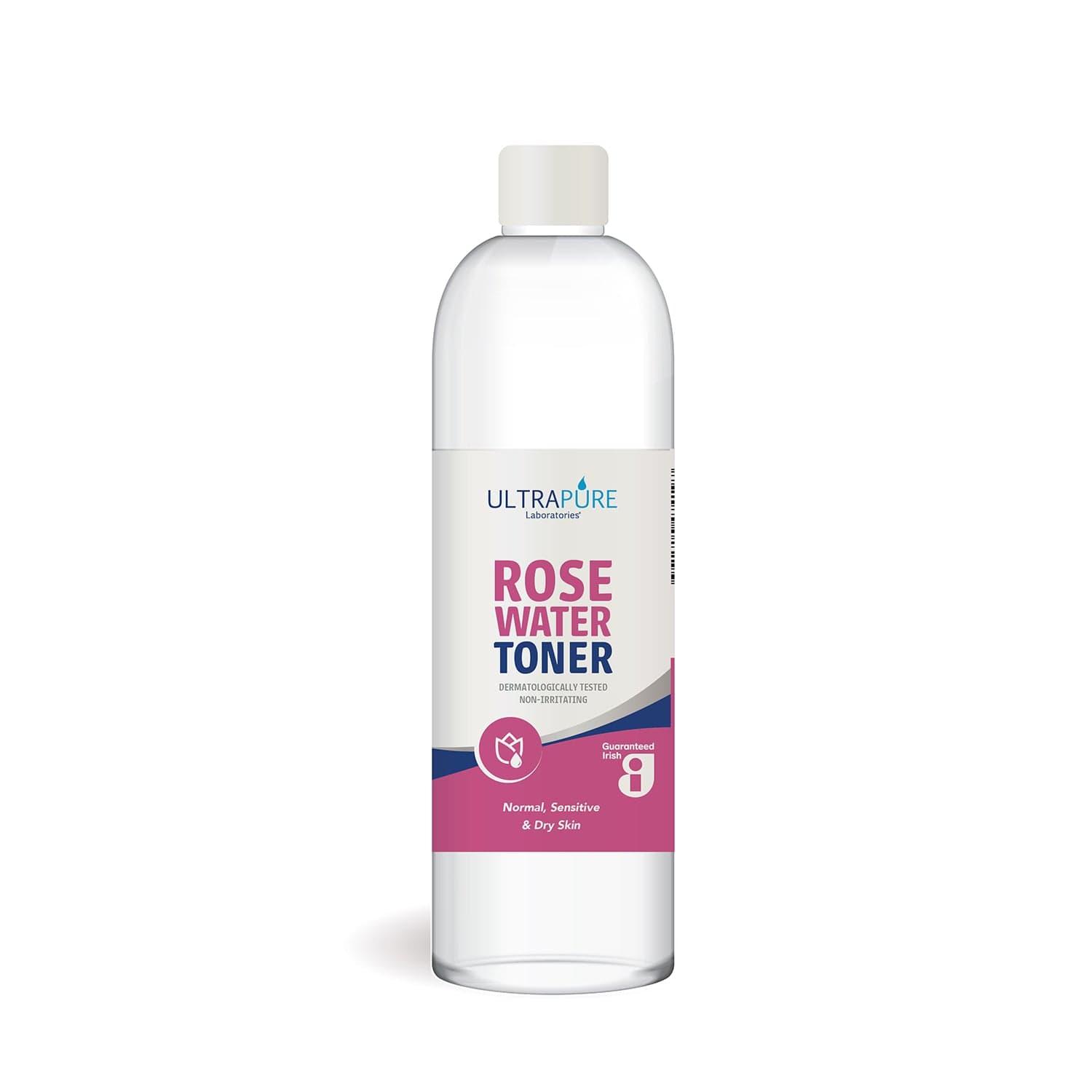 Rose Water Toner 500ml for Normal, Sensitive & Dry Skin - Dermatologically Tested, Non-Irritating